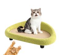 Animal Sanding Pad - Natural Fibre Chaise Lounge Sleeping Cave for Cats, Corrugated Cardboard Play Station, Heavy Duty Paw Carpet, Hidden Indoor Shelter | Corner House, Living Room, Terracotta