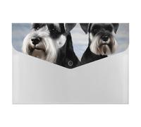 Animal Schnauzer Dog Folder Water-Resistant Accordion Files Organizer Moisture-Proof Expanding File Folder Pockets Reusable Clear File Folders Files Bags Document Holder