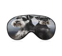 Animal Schnauzer Dog Sleep Mask,Adjustable Strap Sleeping Mask, Complete Light Blocking Sleep Shade Cover,Soft Breathable Comfortable Blindfold for Women and Men