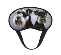 Animal Schnauzer Dog Sleep Mask for Side Sleeper, Blackout Eye Mask for Women Men, Zero Pressure Sleeping Masks Soft Breathable Eye Cover Comfortable Blindfold Eyeshade for Night Sleep