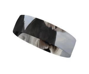 Animal Schnauzer Dog Sweatbands Wicking and Moisture-Wicking Function Running Headband Cotton Polyester Fiber Sweat Band for Tennis Basketball Running Gym Working Out