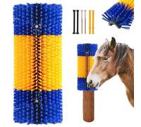 Animal Scratch Brush, Horse Grooming Brush, Cow Brush for Itching, Horse Cattle, Massage Brushes, Goat, Sheep, Pig, Blue/Yellow