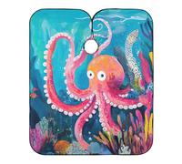 Animal sea Hiding in The Coral Reef Hair Cutting Apron with Adjustable Snap Closure, Stylish Hair dye Cape for Dying capa para barbero 65" x 55"