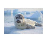 Animal Seal Jigsaw Puzzles for Adults 1000 Pieces Puzzle Art Collection Brain Teaser Adults And Children Premium Quality Wooden Puzzle (75×50cm)