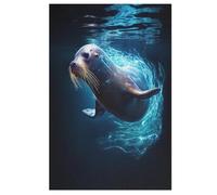 Animal Seal Jigsaw Puzzles for Kids 1000 Pieces 3d Wooden Puzzle Decompression Game for Adults Women Girl Educational Game Toys 78×53cm