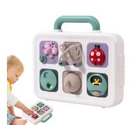 Animal Sensory Toy,Interactive Activity Sensory Toy 6-In-1 Educational Toys - Sliding Puzzle Toys Animal Explore Leaning Toys for Girls Boys