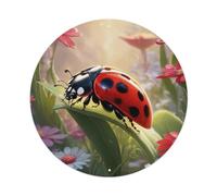 Animal Seven-star Ladybird on Leaf Metal Tin Sign