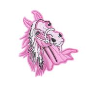 Animal Sew On/Iron On Patches Horse Head Embroidered Ponies Sewing Applique for Bag Decoration Horse Head Embroidered Patches