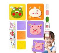 Animal Sewing Craft Kit - Animal Kit, Cute Stickers for Decorating, Make Your Own Doll, Skill-Building Gear with Easy-Stitching, Educational-Activity Unit for Sewing and Creating