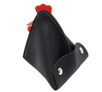 Animal Shape Coin Purse - Rooster Purse | PU Leather Chicken Handbag, Key Case With Buckles, Animal Shaped Gift Accessory, Clutch Handbag Key Case With Buckles, Black, Se référer au descriptif, Refer