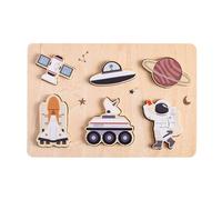 Animal Shape Puzzle for Kids, Wooden Puzzle with Animal Shape | Puzzle Match Blocks Game - Funny Astronaut Embedded Puzzle Learning Toy for Boys and Girls