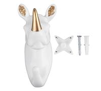 Animal Shape Wall Hooks Resin Decorative Mounted Hanging Hooks for Coat Towel Key Jewelry Home Decor Durable Environmental Friendly No Drill Installation Multiple Animal Designs (Painted Golden