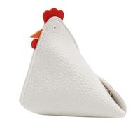 Animal Shape Wallet - PU Leather Mini Purse Made of PU Leather in Rooster Shape, Headphone Bag, Cartoon Key Case with Buckles for Cash, Keys, , Children and Adults, White, Siehe Beschreibung, See