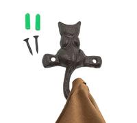 Animal Shaped Cast Iron Hooks - Sturdy Antique Wall Mounted Hook | Heavy Duty Metal Organizer Rack for Jackets, Scarves, Bags, Keys, Tools, Rustic Home Decor Entryway Office Garage Storage