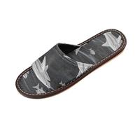 Animal Shark Silver Black Womens Fashion Slippers Indoor Outdoor Washable Cozy custom-made Slip on Home Shoes for Airplane Guests Party zapatos elegantes para mujer