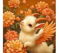 Animal Sheep Flower 1000 Piece Jigsaw Puzzles for Adults, Colourful, Fun, Challenging and Brainteasing Adults jigsaw puzzles 1000 Pieces, Beautiful Decoration Puzzle
