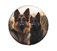 Animal Shepherd German Spare Tire Cover Dustproof Wheel Cover Anti-Uv Tyre Covers For Camper Auto Caravan 14inch
