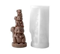 Animal Silicone Candle Moulds - 3D Stackable Cute Reusable Decoration | Silicone Candle Mould for Birthday Party Office Room Desk School Dorm