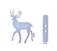 Animal Silicone Mold Deer Resin with Holder Christmas Deer Ornament for Christmas Party Gift Home Decor Epoxy Casting Molds Kit Epoxy Casting Molds Flowers