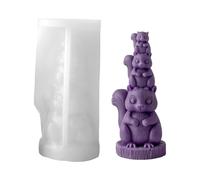 Animal Silicone Molds - 3D Stackable Cute Resin Casting Forms, Candle Making Tray | Reusable Soft Material Easy Release Design Ideal for Holiday Birthday Party Decoration Suitable for Office
