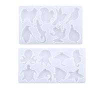 Animal Silicone Resin Mold, Epoxy Casting for Craft Pendant Jewelry Making Keychain Molds Variety Pack for Baking/Wax Melts/Candles/soap Making Molds for/epoxy