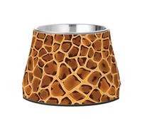 Animal Skin Dog Raised Bowl, 540 ML Feeding Food Pet Bowl Stainless Steel Non-slip High Capacity Cat Bowl