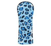 Animal Skin Leopard Blue Black Golf Head Cover Set Pu Leather with Interchangeable No. Tags Designed to Fit All Woods and Drivers 1 Pack