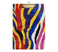 Animal Skin Pattern Acrylic 1 clipboard Standard Letter A4 Size Acrylic Cute for Football Softball Coaching Gold 12x9in Tablas para escribir