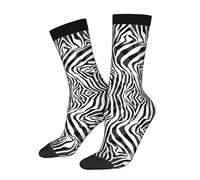 Animal Skin Zebra Print Novelty Casual Crew Socks Funny Quarter Socks Funky Sock Contrast Color Design for Women Men Gift