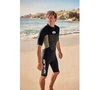 Animal Slater Mens 2mm Shorty Wetsuit - 2mm Thickness, Back Zip Entry, Short Wetsuit Use, Flat Seams, Best for