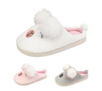 Animal Slippers Adult Indoor Couple Slippers Novelty Plush Slides Funky Bedroom Slipper Cute House Shoes Non Slip Indoor Sliders Cozy Fuzzy Sliders Funny Tail Slides For Her Him