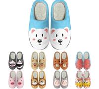 Animal Slippers For Women Cute Slippers Women Lovely Bear Printed Sliders Pink Pig Sliders Black Shark Slides Yellow Lion Slide Multi Animal Pattern Slides With Dog And Cats Slip On Home Shoes