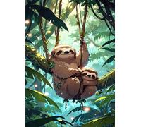Animal Sloth 150 Piece Jigsaw Puzzle for Adults, Creativity, Challenging and Difficult Puzzle, Brain Teaser Puzzles for Adults 150 Pieces for The Whole for Women, Men