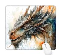 Animal Small Mouse Mat 9.45×7.87×0.12 inches, 2026 New Year Gaming Mousepad Dragon Mini Desk Pad with Non-Slip Base and Stitched Edge, for Wireless Mouse, Laptop, Office Home, Gift for Men/Woman D-472