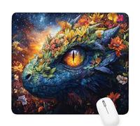 Animal Small Mouse Mat 9.45×7.87×0.12 inches, 2026 New Year Gaming Mousepad Dragon Mini Desk Pad with Non-Slip Base and Stitched Edge, for Wireless Mouse, Laptop, Office Home, Gift for Men/Woman D-742