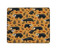 Animal Small Mouse Pad, Autumn Nature Fern Leaf Fall Orange Square Rubber Washable Portable Mini Desk Mousepad Desk Accessories for Gaming Computer Laptop Square 8x10 Inch