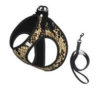 Animal Snake Skin Art,Pet Harness,Adjustable Reflective Dog Harness,Pet Leash Vest,S