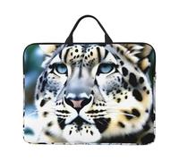 Animal Snow Leopard Patterned Laptop Sleeve Bag, 17 Inch Shockproof Laptop Sleeve, Slim Laptop Bag