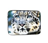 Animal Snow Leopard Patterned Laptop Sleeve Bag, 17 Inch Shockproof Slim Laptop Bag Briefcase Carrying Laptop Cover