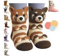 Animal Socks,3D Knitted Sloth Sock, Hugging Socks by Hand-Crocheted, Cozy Animal Sock for Christmas stocking for Women Comfy