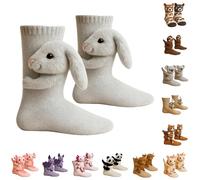 Animal Socks,3D Knitted Sloth Sock, Hugging Socks by Hand-Crocheted, Cozy Animal Sock for Christmas stocking for Women