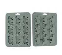 Animal Soft Silicone Molds Reusable Making Molds for Baking DIY Cake Decoration Tools(Gray)