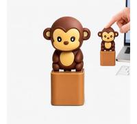 Animal Sound Fidget Clickers, Cute Push Button Noise Maker Keychain Toy, Seagull Mine Button Keychain, Real Sound, LED Light, Adults Keyboard Clicker for Fun& Stress Relief (Monkey)