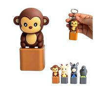 Animal Sound Fidget Clickers, Cute Push Button Noise Maker Keychain Toy, Sensory Desk Toy for Stress Relief, Funny Party Favor Gag Gifts for Adults, Portable Anxiety Relief Clicker