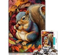 Animal Squirrel 1000 Piece Jigsaw Puzzles for Teenagers Gifts,Decompressing Intellectual Educational Toy Great Gifts And Toys 38x26cm
