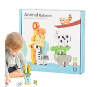 Animal Stacking Game | Fun Wooden Building Blocks Toy - Stacking Balance Game with Cards,for 3 Up Years Old Girls Family Grandkids Christmas Birthday Stocking Stuffer