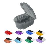 Animal Stainless Steel Attachment 8 Colors Guide Comb Set from 1/8 Inch to 1 Inch(3-25mm),Compatible with Andis, Oster A5, Wahl KM10 Series Clipper Detachable Blade(Only fit for 15# 10# 30# blade)