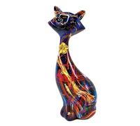 Animal Statue | Resin Cat Statue Animal Statue | Colorful Modern Transfer Printing Ornaments for Adult Pet Lovers Teen Collectors Fam Friends
