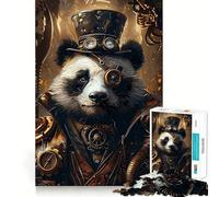 Animal Steampunk Panda 1000-piece Jigsaw Puzzles Brain Training Fun Tight Interlock No Gaps Bonding Activity for Loved Ones (50x75cm)