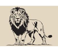 Animal Stencils No.1, Large Format Wall Art Painting Stencil, Reusable Plastic Decoration Template (Lion-2, M)